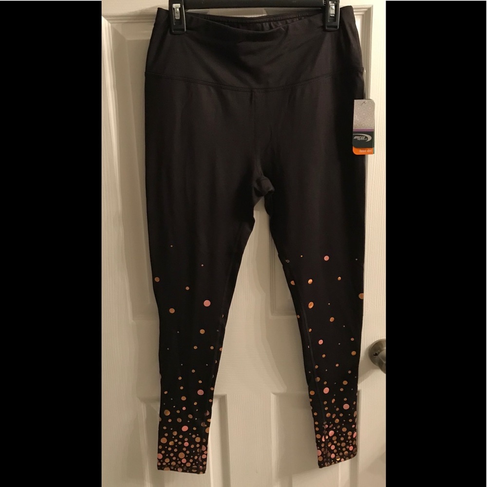 NWT Rose Gold Polka Dot Leggings
